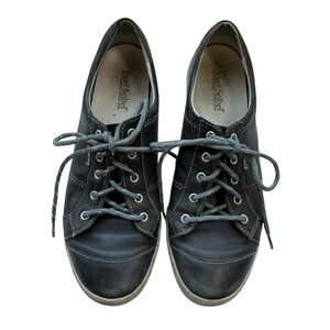 Josef Seibel Caspian Leather Sneakers Size 42 Blue Grey